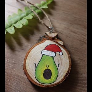Handmade Hawaiian Christmas Ornament Avocado